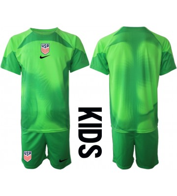 Maillot de foot États-Unis Gardien de but Extérieur enfant Monde 2022 Manches Courte (+ pantalon court)
